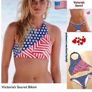 NWT Victoria’s Secret American Flag Bikini